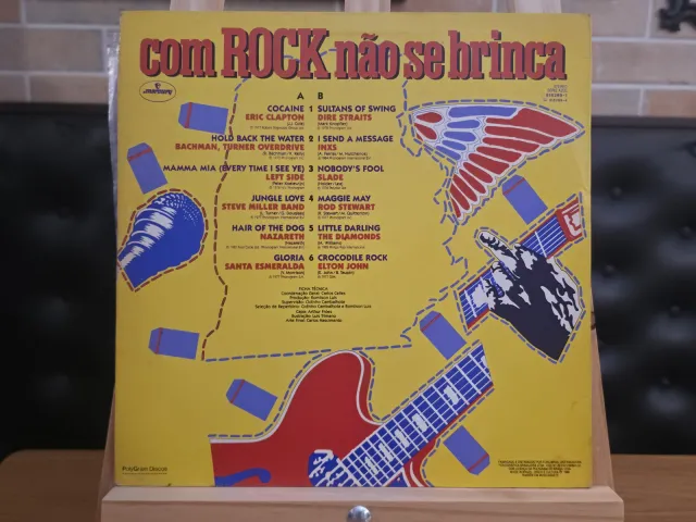 Vários artistas — Com Rock Não Se Brinca · Verso · foto 2