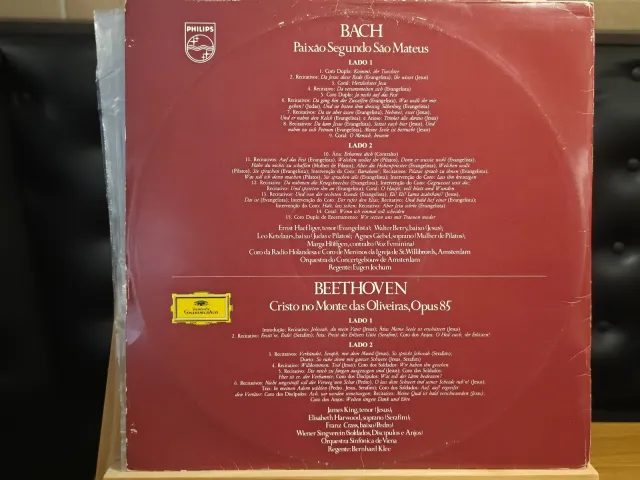 Johann Sebastian Bach / Ludwig van Beethoven — Paixão Segundo São Mateus / Cristo no Monte das Oliveiras, Opus 85 · Verso · foto 2