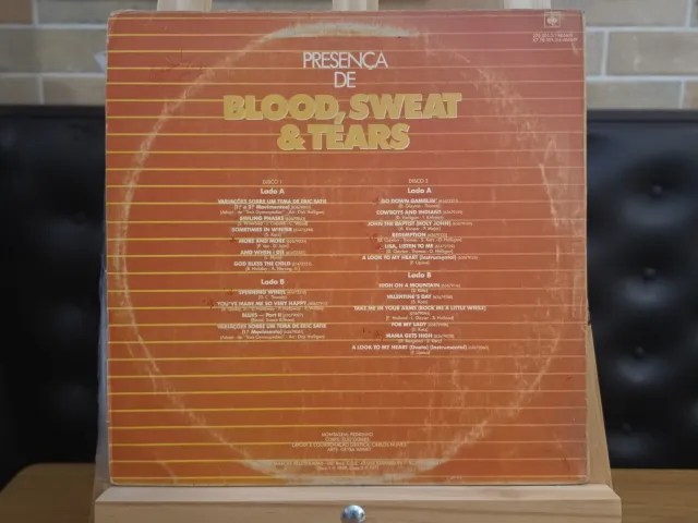 Blood, Sweat & Tears — Presença de Blood, Sweat & Tears · Verso · foto 2